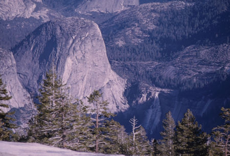 Liberty Cap, Nevada Falls from Sentinel Dome - Yosemite National Park - Jan 1970