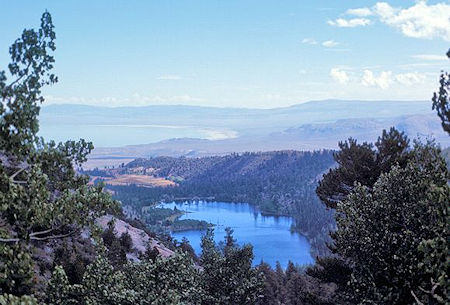 Mono Lake and Walker Lake from Bloody Canyon Trail Mono Lake and Walker Lake from Bloody Canyon Trail