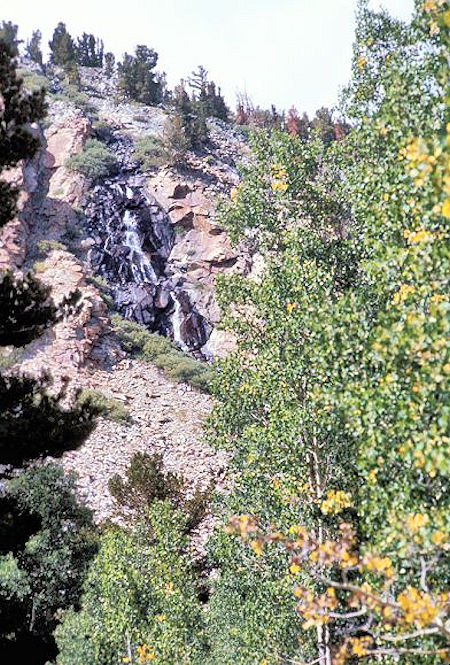 Waterfall in side canyon from Bloody Canyon Trail Waterfall in side canyon from Bloody Canyon Trail