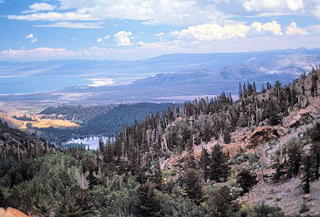 Walker Lake and Mono Lake from the trail below Lower Sardine Lake Walker Lake and Mono Lake from the trail below Lower Sardine Lake