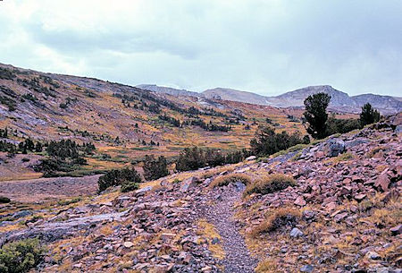 Approaching Mono Pass above Upper Sardine Lake Approaching Mono Pass above Upper Sardine Lake