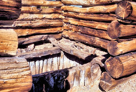 Vertical mine shaft and buildings at Mono Pass Vertical mine shaft and buildings at Mono Pass