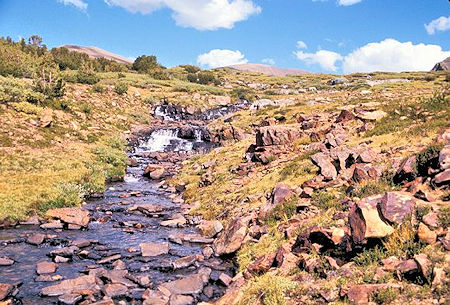 Cascading stream feeding Spillway Lake Cascading stream feeding Spillway Lake