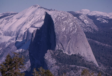 Clouds Rest (in back), Half Dome from Sentinel Dome - Yosemite National Park - 02 Jan 1970