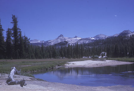 Unicorn Peak, Cathedral Peak, Columbia Finger, Tuolumne River - Yosemite National Park - 19 Aug 1962 Unicorn Peak, Cathedral Peak, Columbia Finger, Tuolumne River - Yosemite National Park - 19 Aug 1962