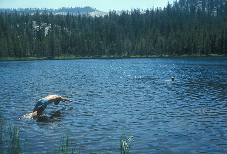 Swimming in Edson Lake - Yosemite National Park - Aug 1973