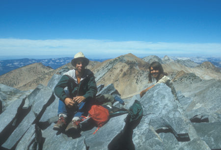 Dan Curley and George Brady on top of Merced Peak - Yosemite National Park - Aug 1973