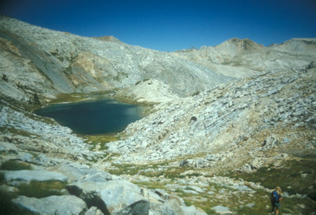 Upper Ward Lake from Post Peak - Yosemite National Park - Aug 1973