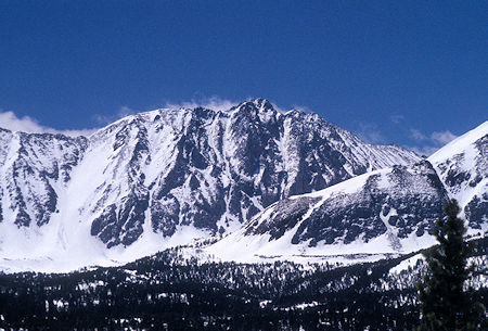 Round Valley Peak from Hilton Lakes ridge - 1995