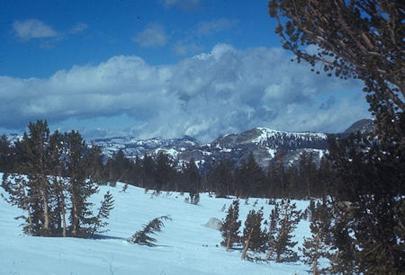 Clouds starting to build from route to Mount Conness - Yosemite National Park 30 May 1971 Clouds starting to build from route to Mount Conness - Yosemite National Park 30 May 1971