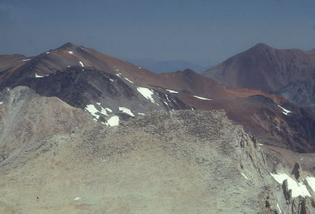 Mt. Dana (I think) from top of Mount Conness - Gil Beilke photo - Yosemite National Park 02 Jul 1972 Mt. Dana (I think) from top of Mount Conness - Gil Beilke photo - Yosemite National Park 02 Jul 1972