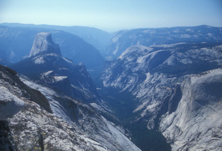 Half Dome, Yosemite Valley from Clouds Rest - Yosemite National Park - Sep 1975