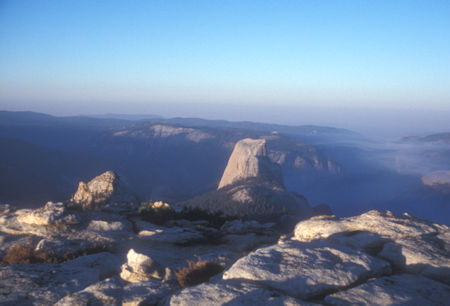 Morning light on Half Dome from Clouds Rest - Yosemite National Park - Sep 1975