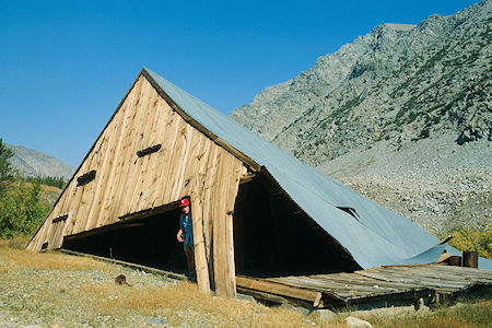 Old generator house at Lundy Mine - Hoover Wilderness 1980 Old generator house at Lundy Mine - Hoover Wilderness 1980