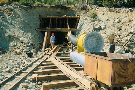 New work going on at Lundy Mine - Hoover Wilderness 1980 New work going on at Lundy Mine - Hoover Wilderness 1980