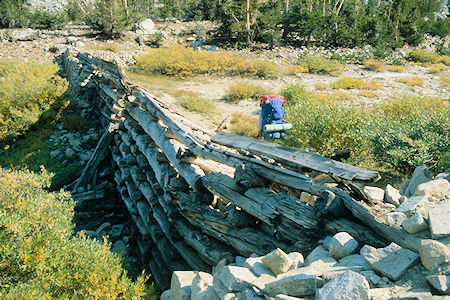 Oneida Lake dam - Hoover Wilderness 1980 Oneida Lake dam - Hoover Wilderness 1980