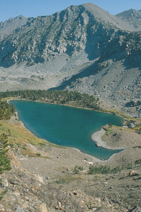 Highest lake in Lake Canyon - Hoover Wilderness 1980 Highest lake in Lake Canyon - Hoover Wilderness 1980