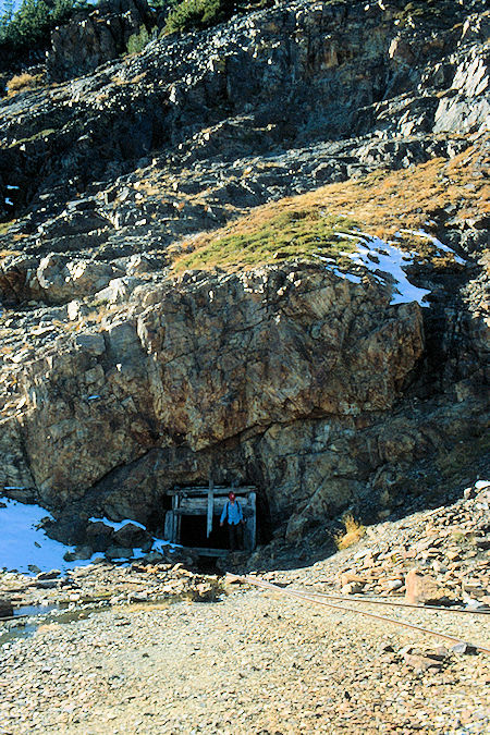 Mine tunnel at Bennettville Mine - Inyo National Forest 1980 Mine tunnel at Bennettville Mine - Inyo National Forest 1980