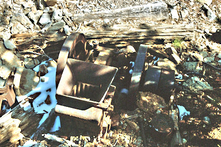Mine Mill remains near Virginia Pass - Hoover Wilderness 1982 Mine Mill remains near Virginia Pass - Hoover Wilderness 1982