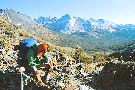 Virginia Canyon from Virginia Pass - Yosemite National Parkr Wilderness 1982