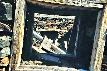 Window in Cabin at Great Sierra Mine - Yosemite National Park 1986