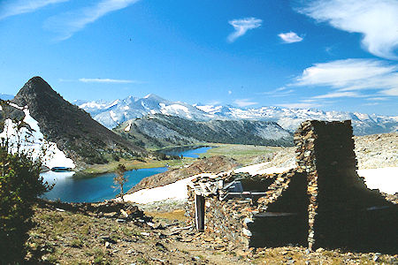 Gaylor Lakes and Cabin at Great Sierra Mine - Yosemite National Park 1986