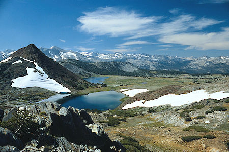 Gaylor Peak and lakes from Great Sierra Mine - Yosemite National Park 1986