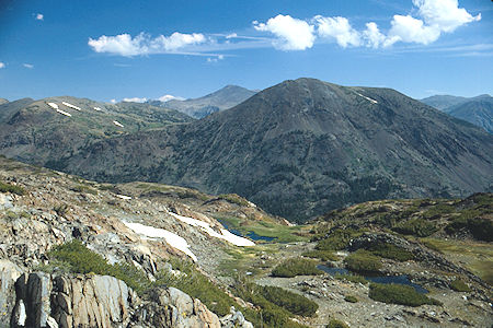 Warren Peak and canyon from Great Sierra Mine - Yosemite National Park 1986