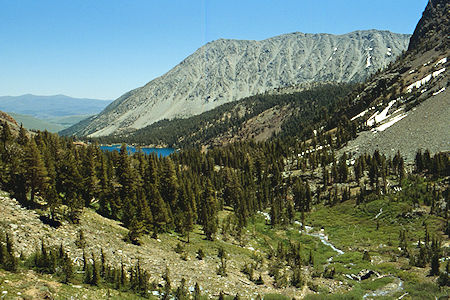 Green Lake and Glines Canyon from Par Value Lakes route - Hoover Wilderness 1989 Green Lake and Glines Canyon from Par Value Lakes route - Hoover Wilderness 1989