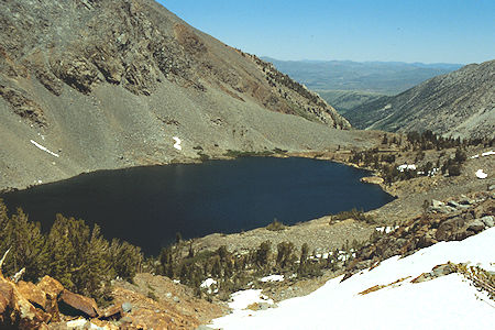 West Lake from Par Value ridge - Hoover Wilderness 1989 West Lake from Par Value ridge - Hoover Wilderness 1989