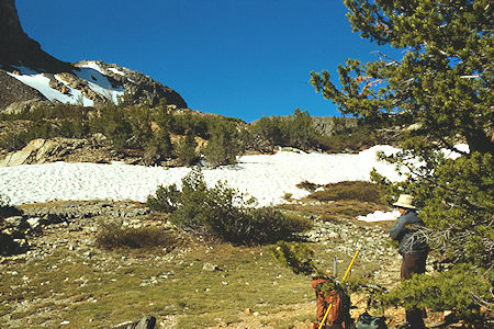 Near Virginia Pass in upper Glines Canyon - Hoover Wilderness 1989 Near Virginia Pass in upper Glines Canyon - Hoover Wilderness 1989
