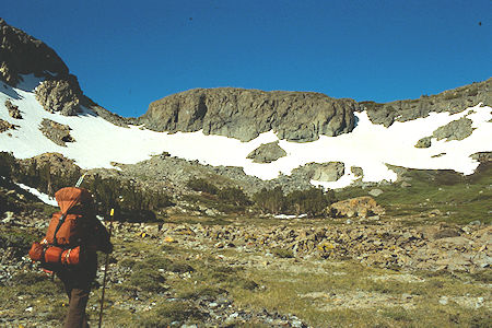 Viginia Pass from Glines Canyon - Hoover Wilderness 1989 Viginia Pass from Glines Canyon - Hoover Wilderness 1989
