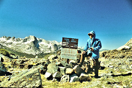 Gil Beilke on Virginia Pass - Hoover/Yosemite Wilderness 1989