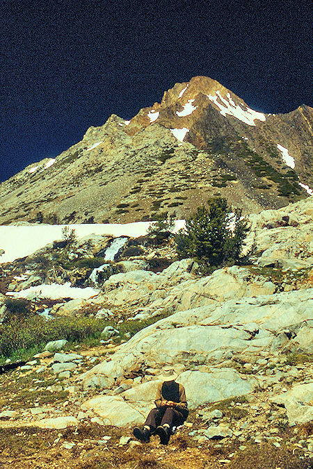 Virginia Peak and Gil Beilke at camp below Return Lake - Yosemite National Park 1989 Virginia Peak and Gil Beilke at camp below Return Lake - Yosemite National Park 1989