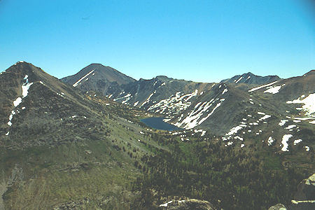 Camiaca Peak, Dunderberg Peak, Summit Pass Lake from Grey Butte - Yosemite National Park 1989