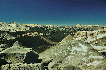 Virginia Canyon and Cathedral Peaks from Grey Butte - Yosemite National Park 1989 Virginia Canyon and Cathedral Peaks from Grey Butte - Yosemite National Park 1989
