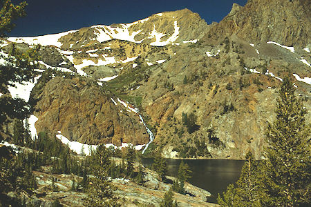 Cascade over East Lake - Hoover Wilderness 1989 Cascade over East Lake - Hoover Wilderness 1989