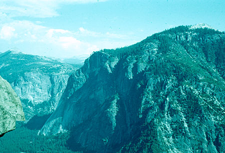 Glacier Point and Sentinel Dome from top of Yosemite Falls - Yosemite National Park Jul 1957 Glacier Point and Sentinel Dome from top of Yosemite Falls - Yosemite National Park Jul 1957