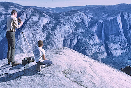 Steve Henderson, David Henderson viewing Yosemite Falls from Taft Point - Yosemite National Park 01 Jun 1968 Steve Henderson, David Henderson viewing Yosemite Falls from Taft Point - Yosemite National Park 01 Jun 1968