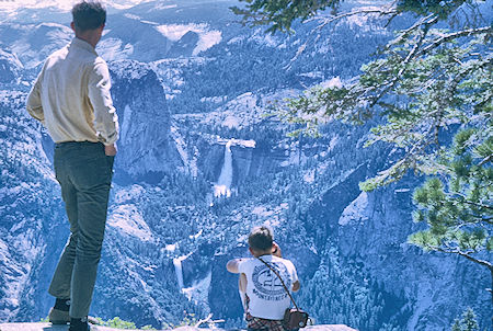 Steve Henderson and David Henderson viewing Nevada Falls and Vernal Falls from Glacier Point - Yosemite National Park 01 Jun 1968 Steve Henderson and David Henderson viewing Nevada Falls and Vernal Falls from Glacier Point - Yosemite National Park 01 Jun 1968
