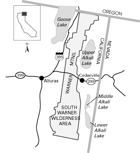 Warner Mountains Map