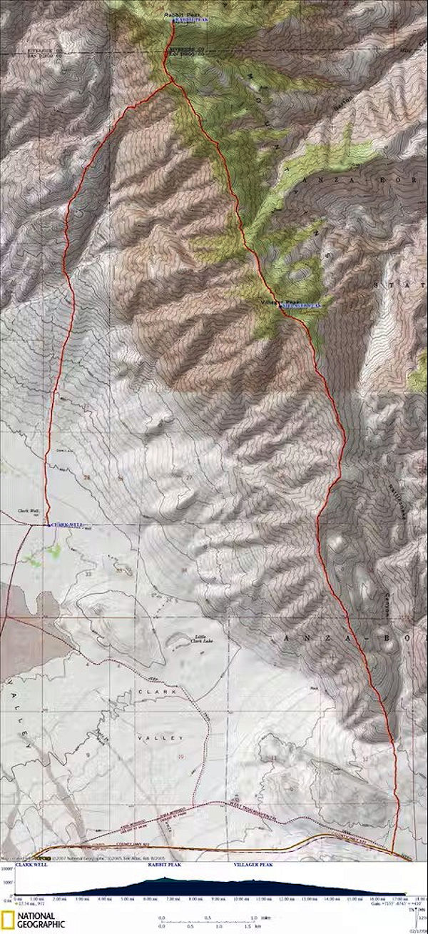 Rabbit Peak Topo Map with trails Rabbit Peak Topo Map with trails