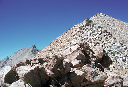 Montgomery Peak in back on the left, Boundary Peak on the right