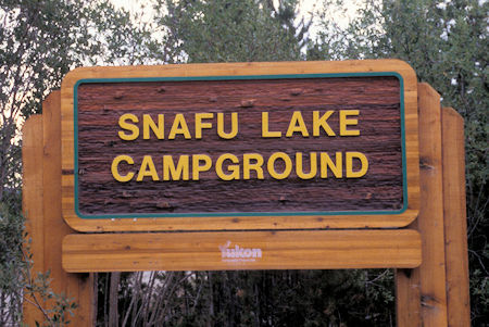 Interesting 'SNAFU' name, near Jake's Corner, Yukon Territory