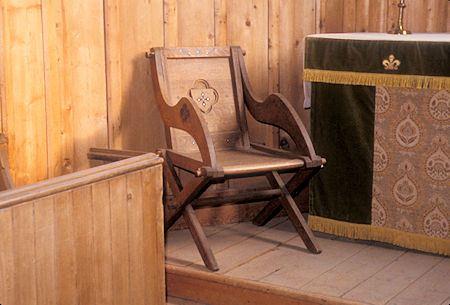 Bishop's Chair built without nails, 125 years plus old, St. Saviour's Anglican Church, Barkerville National Historic Park, British Columbia