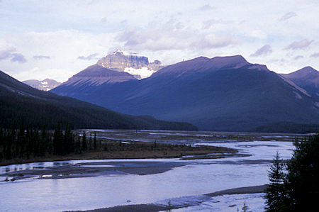 Mount Saskatchewan & North Saskatchewan River valley, Icefields Parkway, Banff National Park, Canada