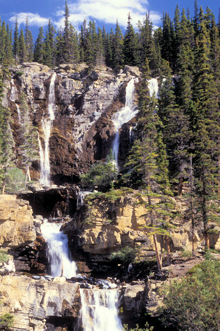 Tangle Creek Falls, Icefields Parkway, Jasper National Park, Canada