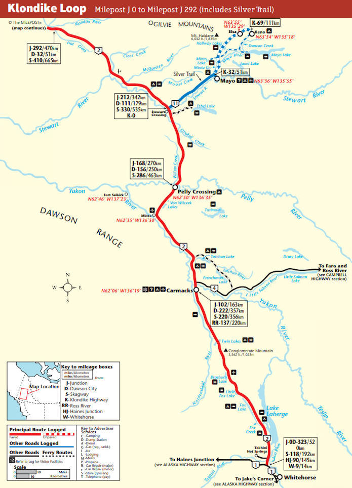 Klondike Highway Map