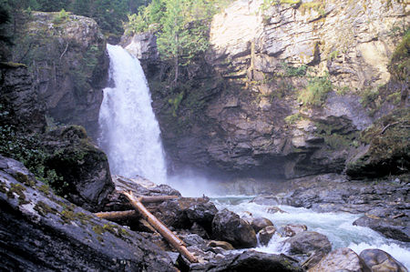Sutherlan Falls at Blanket Creek Campground, Shelter Bay, Canada
