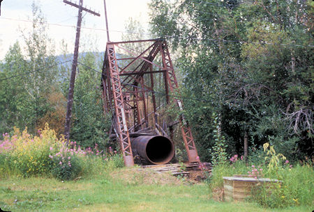 Remains of pipeline at Bear Creek Camp - 1998